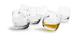 Club whiskey glasses, rounded base, 6-pack