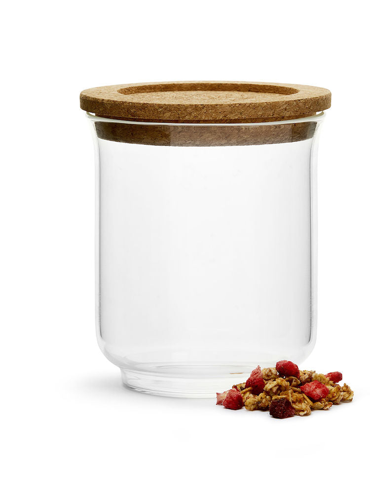 Nature storage jar glass, large