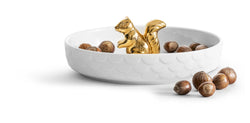 Squirrel serving plate gold